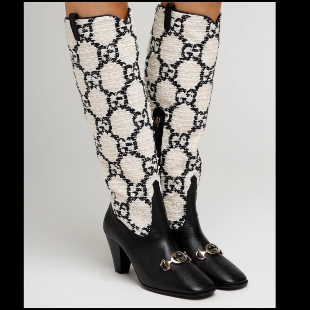 Gucci Tweed Boots - Runway